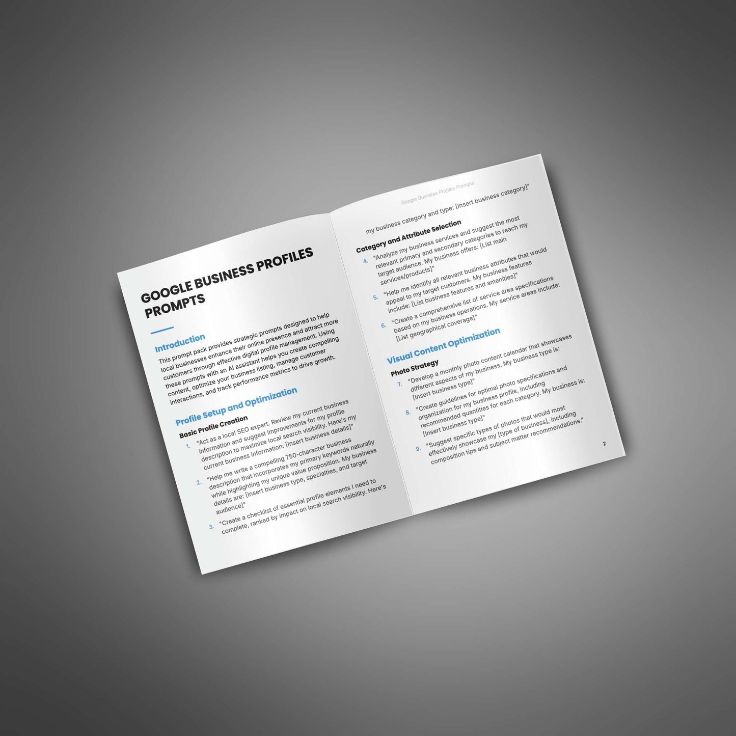 Google Business Profile - Prompts