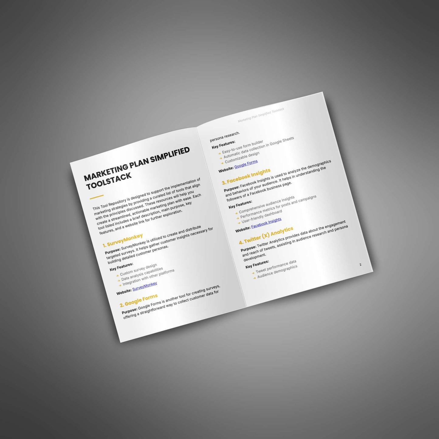 Marketing Plan Simplified - Prompts and Toolstack