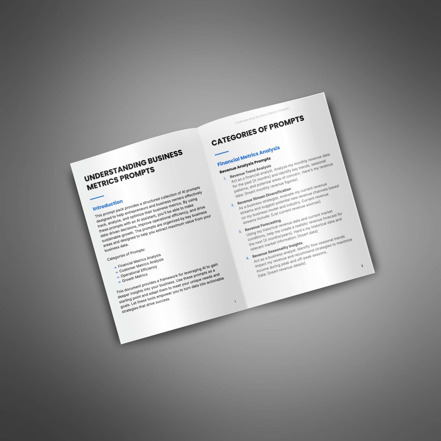 Understanding Business Metrics - Prompts and Toolstack