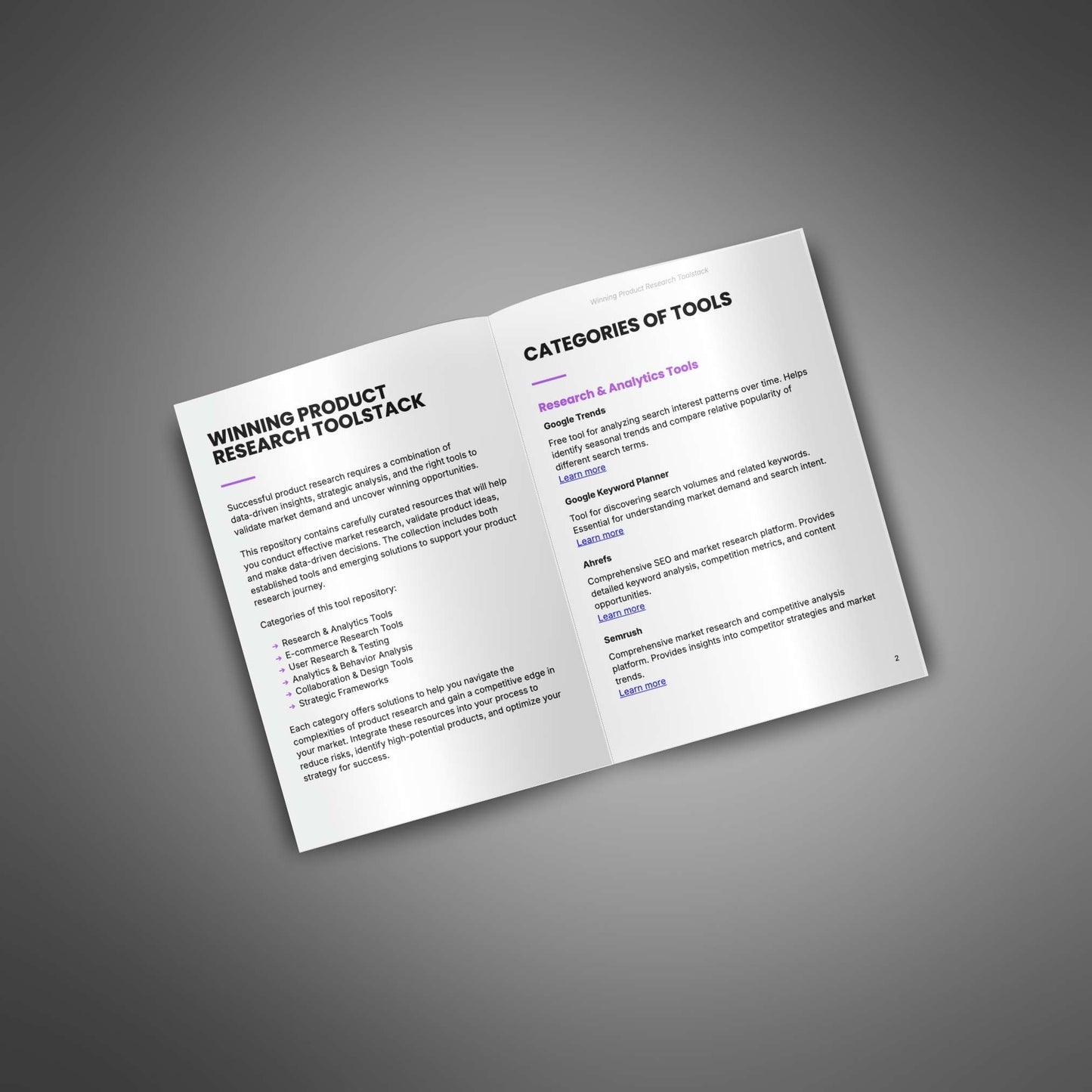 Winning Product Research - Prompts and Toolstack